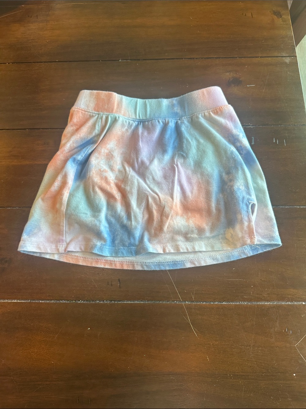 SO Girls' Pastel Tie-Dye Skort in Pink and Blue